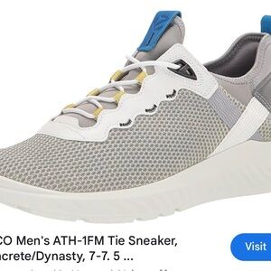 ECCO Men's Gray and White Athletic Shoes